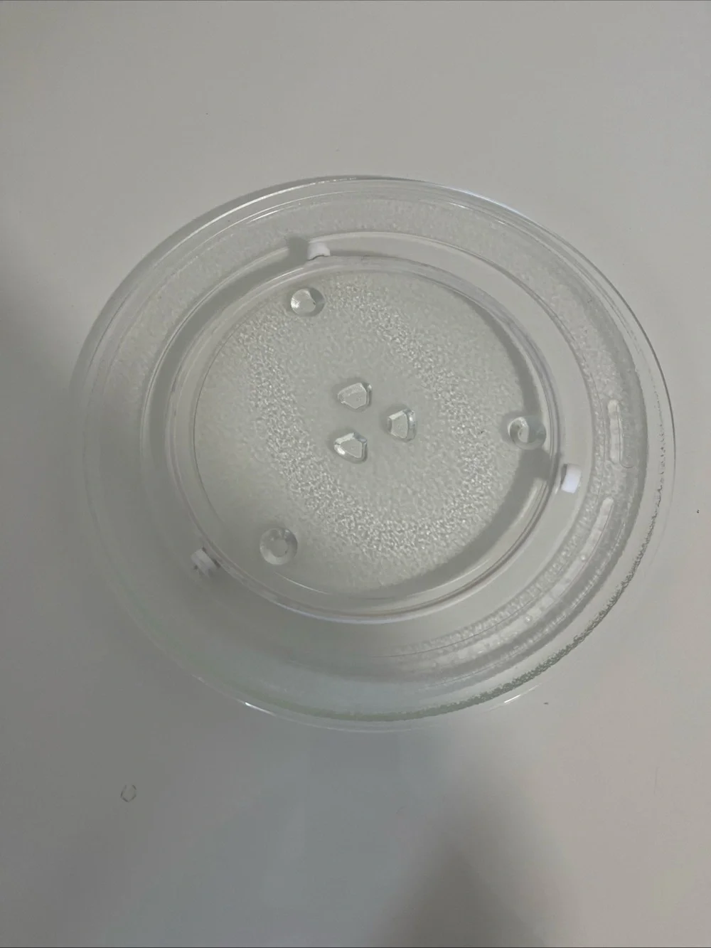 11in Glass Turntable Plate for Microwave - White